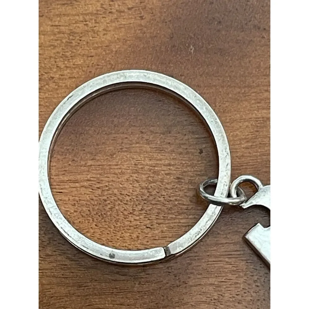 ~ Rare LAF Key Ring Vintage Sterling Silver* Key Chain Lafayette College VTG 70